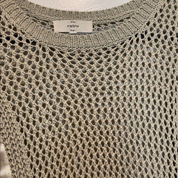 Entro Olive Knit and Patterned Tank Top - Picture 3 of 6